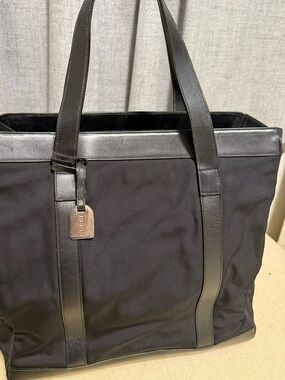 Gucci Black Canvas and Leather travel Tote